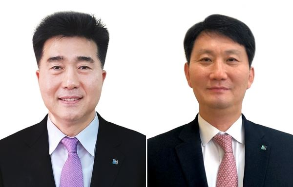 IBK기업은행은 15일 실시한 2019년 상반기 정기인사에서 감성한 서부지역본부장(사진 왼쪽)과 서치길 호남지역본부장(사진 오른쪽)을 신임 부행장으로 선임했다.[사진=IBK기업은행]