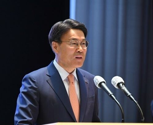 지난 3월 27일 서울 강남구 포스코센터에서 열린 제52기 포스코 정기 주주총회에서 최정우 회장이 발언하고 있다. (사진=연합뉴스)