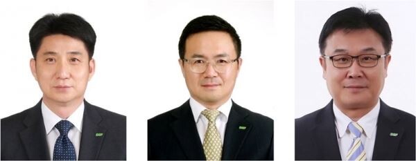 ▲(왼쪽부터) BGF그룹 송재국 상무, 황환조 상무, 김민형 상무. [사진=BGF리테일]