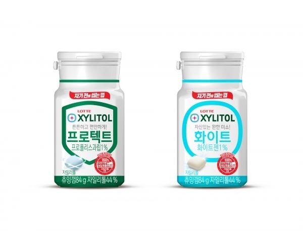 ▲자일리톨 신제품 2종. [사진=롯데제과]