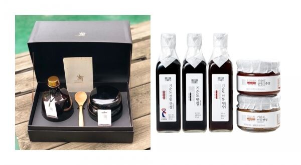 ▲(사진에서 왼쪽부터) 노포 남파고택 200년 씨간장 리미티드 세트,  기순도 명인의 ‘기순도 전통장 모음 추(秋)’ [사진=롯데백화점]