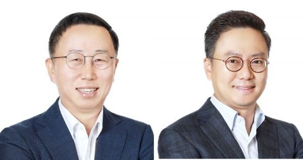 ▲BGF리테일 이건준 대표이사 내정자 (왼쪽)과 BGF 홍정국 대표이사. [사진=BGF그룹]