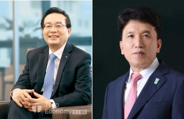 대규모 원금손실을 부른 해외금리 연계 파생결합펀드(DLF) 사태와 관련한 제재심의위원회가 손태승 우리금융 회장(사진 왼쪽)과 함영주 하나금융 부회장에 대해 중징계 처분을 내렸다.